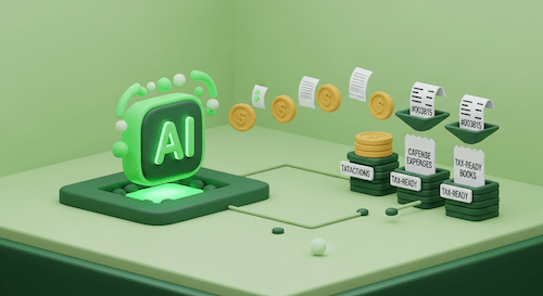 AI-powered accounting setup with automated transaction processing and financial management tools